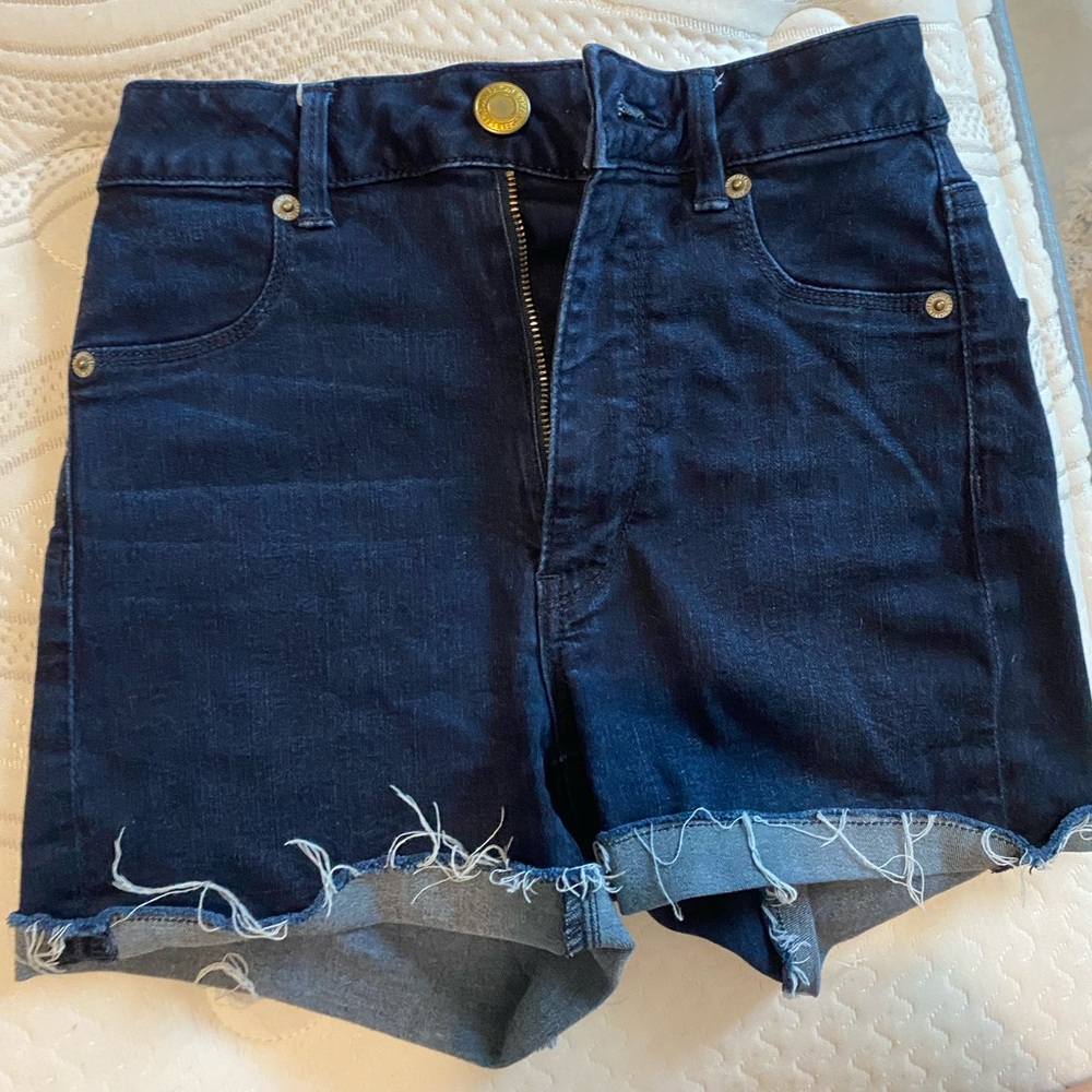 American Eagle High Waist Dark Blue Shorts
